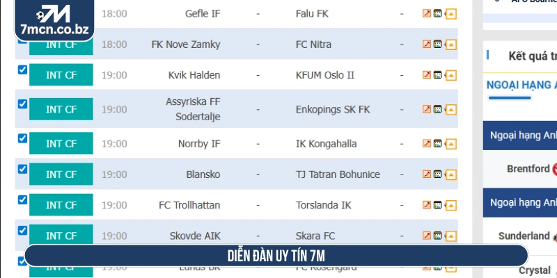7M - Tỷ Số Trực Tuyến 7MCN | Kết Quả Bóng Đá Mới Nhất 2026 9 Diễn đàn uy tín 7M