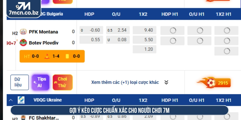 7M - Tỷ Số Trực Tuyến 7MCN | Kết Quả Bóng Đá Mới Nhất 2026 11 Gợi ý kèo cược chuẩn xác cho người chơi 7M